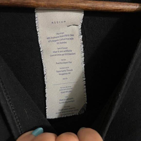 Study NY Womens Black Sleeveless Round Neck Stretch Knee Length Dress Medium - Picture 3 of 6